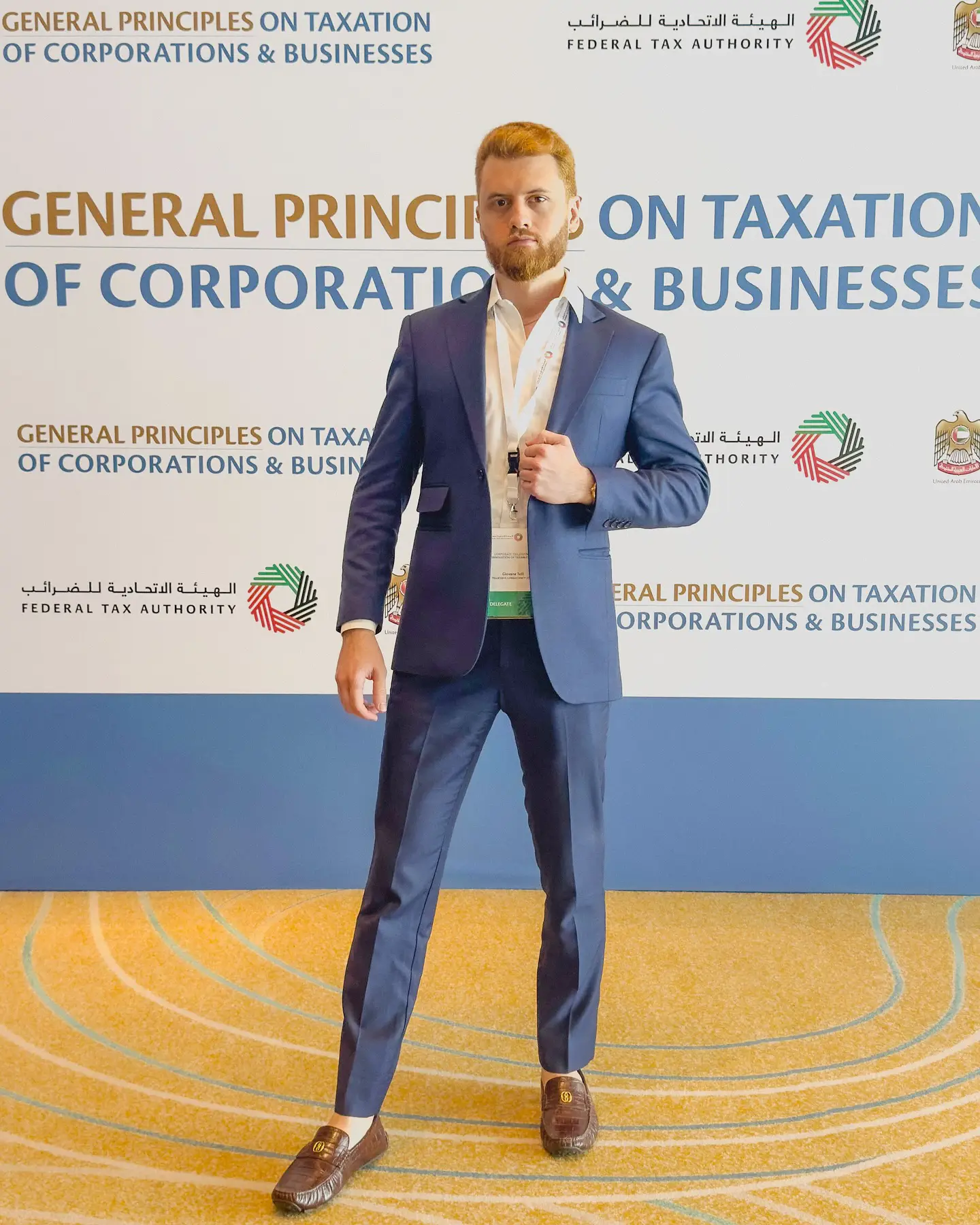 Giovane Telli at a Federal Tax Authority event